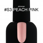15ml, #s3 shimmer peach pink rubber base pohjageeli